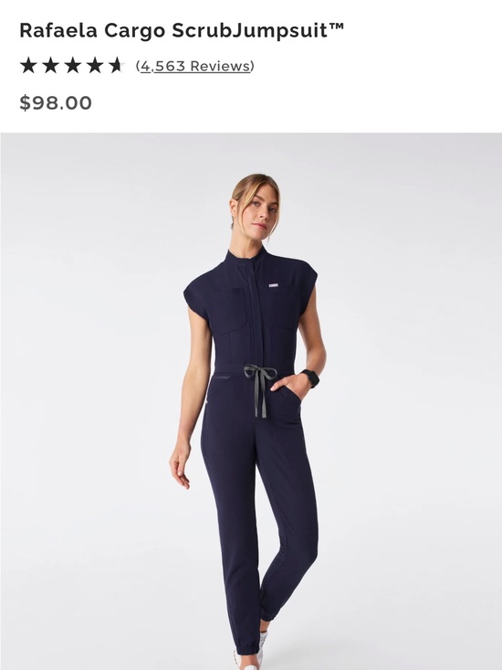 Figs Pants - Figs Navy Rafaela Cargo Jumpsuit